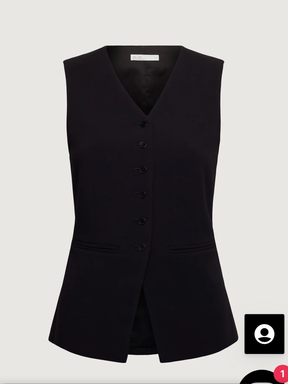 Oak+Fort suit vest. XS